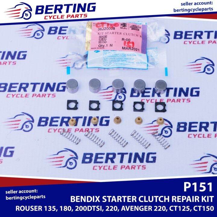 STARTER CLUTCH / BENDIX DRIVE REPAIR KIT Rouser 135 180 220 NS200 200NS Boxer Genuine 36JZ0008