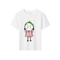 Kids T-Shirt cartoon Sarah &amp; Duck graphic Tops Boys Girls Distro Age 1 2 3 4 5 6 7 8 9 10 11 12 Years