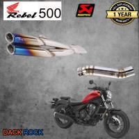 ท่อแต่งrebel500สลิปออน ท่อคู่akrapovic รุ้ง ท่อแต่ง rebel500 เสียง แน่น นุ่ม ทุ้ม เสียงไม่แตกในรอบสูง ระบายความร้อนได้ดี อัตราเร่งดีขึ้น ตรงรุ่น