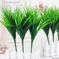 Artificial Plants Green grass Plastic plant Artificial Grass desktop decor grass for Garden Outdoor Decoration Fake Plants