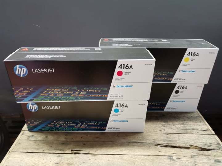 HP 416A LaserJet (Black-W2040A) (Cyan-W2041A) (Yellow-W2042A)  (Magenta-W2043A) Colored Toner Lazada PH
