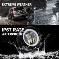 S &amp; D 6D 3นิ้วนำแสงทำงาน12โวลต์24โวลต์สำหรับรถ4x4ปิดถนนรถจักรยานยนต์รถ A SUV รถบรรทุกน้ำท่วม Led 20วัตต์5300พันไฟตัดหมอกขับรถไฟ