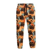 Halloween Pumpkin Cat Sweatpants Animals Cozy Men Joggers Gym Polyester Fashion Casual Pants