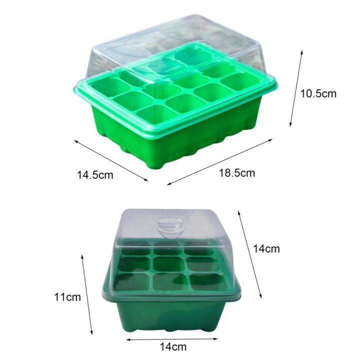 flower-starter-multi-compartments-plant-grow-tray-high-survival-rate-flower-grow-box-drainage-hole-germination-plant-tray