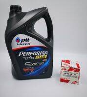 PTT Performa Synthc Plus EVOTEC 10w-40 เบนซิน ขนาด 4 ลิตร+กรองเครื่อง Oil Filter TOYOTA Altis 2.0 ปี09-13,YARIS ปี14 ขึ้นไป USE FOR