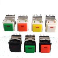 5PCS Momentary KD2-22 ON-(ON) Square Push Button Switch Wtih LED Indicator Self-reset switch 8PIN 3A/250V 6A/125V 2NO2NC