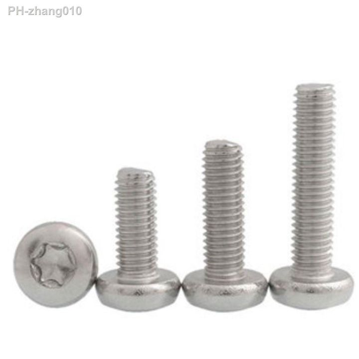 10pcs-lot-m4-m5-m6-m8-six-lobe-torx-pan-round-head-screw-bolts-gb2672-10-40mm-length-a2-304-stainless-steel