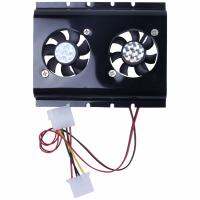 Black 3.5 SATA IDE Hard Disk Drive HDD 2 Fan Cooler for PC