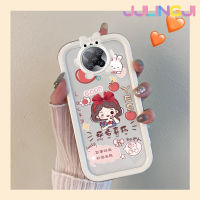 Jjlingji เคสสำหรับ Xiaomi Poco F2 Pro Redmi K30โปรซูมการ์ตูนสาวกระต่ายที่โชคดีสร้างสรรค์สีสันน่ารักเล็กๆน้อยๆเลนส์กล้องถ่ายรูปแบบนิ่มซิลิโคนเคสโปร่งใสกันกระแทกแบบใสง่าย