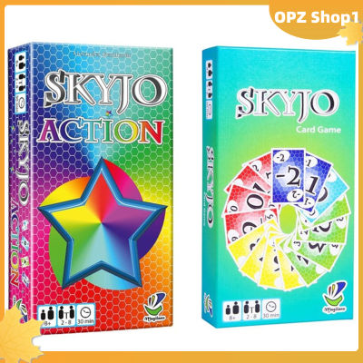 【OPZ✨✨Skyjo เกมบัตรปฏิบัติการเวอร์ชันภาษาอังกฤษเกมกระดานอุปกรณ์ประกอบฉากแบบโต้ตอบสำหรับพบปะครอบครัว