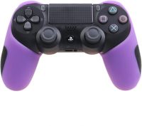 Silicone Thicker Half Skin Cover for PS4 Controller - Purple ซิลิโคนเคสแบบหนา จอย PS4 สีม่วง