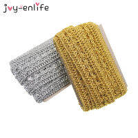 JOY-ENLIFE 5meters/lot 3.5cm Width Gold/Silver Lace Trim DIY Craft Wedding Doll Dress Ribbon DIY Clothes Accessories Curve Lace Pipe Fittings Accessor