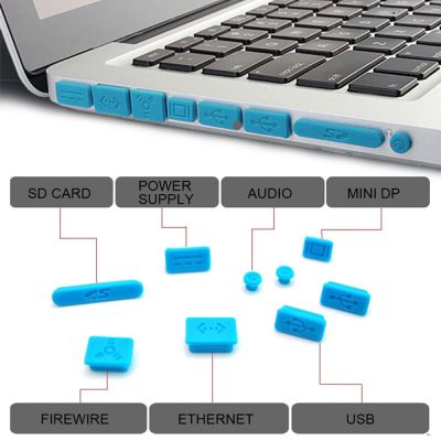 ซิลิโคนป้องกันฝุ่นปลั๊กฝุ่น USB ปลั๊กกันฝุ่นเซ็ทคลุมเตียงแล็ปท็อป9ปลั๊กกันฝุ่นสำหรับแล็ปท็อปสำหรับ Macbook Pro 9ชิ้น/ล็อต1ชุด