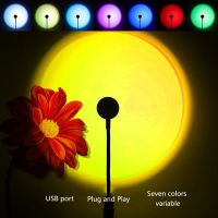 ✔◕ Led USB Sunset Lamp Projector Home Decor Night Light Living Room Bedroom Night Light Decor Bar Atmosphere Photography Background