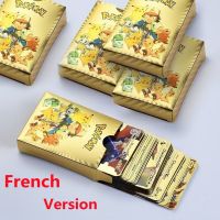 【LZ】 French Pokemon Card Charizard Snorlax Eevee Mewtwo Pikachu Vmax GX EX Golden Cards Collection Childrens Gifts Pokemon Cards Toy