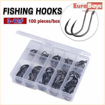 Fishing Hooks 20pcs Titanium Alloy Fishing Barbed Hook Bait Holder Fish  Hook Tools