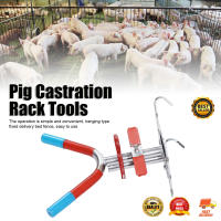 เครื่องมือแร็คตอนสุกร Double Hook Suspension สแตนเลสใช้งานง่ายสะดวก Pig Castration Frame MAI.ENG