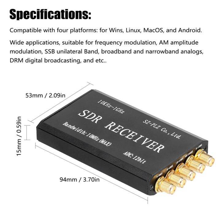 rsp1-msi2500-msi001-sdr-receiver-simplified-software-defined-radio-reciver-generator-10khz-1ghz-radio-receiving-moudle