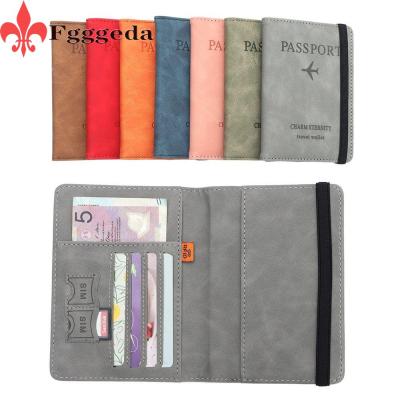 ENDDIIYU แบบพกพา หนัง ชุดเอกสาร ผู้ถือบัตรเครดิต กระเป๋าหนังสือเดินทาง กระเป๋าเดินทาง กระเป๋าสตางค์ RFID ผู้ถือหนังสือเดินทาง