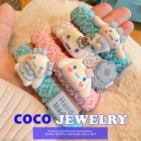 COCOJEWELRY ยางรัดผมน่ารักยางรัดศีรษะขนฟูสำหรับสุนัขหูขนาดใหญ่ลายการ์ตูนแหวนผ้าเช็ดตัวเกาหลีแฟชั่นเรียบง่ายสำหรับเด็ก