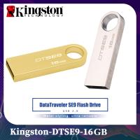 Kingston หน่วยความจำ Data Traveler SE9 16GB（ของแท้）Kingston Flash Drive 16GB DTSE9 ปากกาโลหะไดรฟ์ Memory Stick U (เงิน/โกลเด้น)