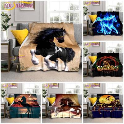 （in stock）Horse Bedding Animal Bedding 3D Art Decoration Printing White Horse Bedding Sofa Bedding（Can send pictures for customization）