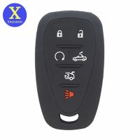 [More Suitable] Xinyuexin ซิลิโคนฝาครอบกุญแจรถ FOB สำหรับ Chevrolet Chevy Camaro Keyless Entry 6ปุ่มสมาร์ทรีโมทคีย์ผู้ถือกระเป๋าป้องกัน