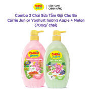 Combo 2 Chai Sữa Tắm Gội Cho Bé Carrie Junior Yoghurt hương Apple + Melon