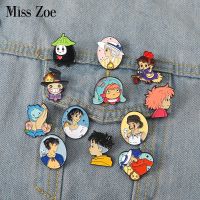 【DT】hot！ Cartoon Movie Enamel Pins Howl Sofia Ashitaka San Ponyo Sosuke Brooch Lapel Badges Anime Custom Jewelry Gift for Kids Friends