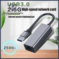 JIAJUSUANSOU แล็ปท็อปพีซี 2.5กรัม ที่ RTL8156B อะแดปเตอร์ LAN ตัวแปลง USB 3.0เป็น RJ45 การ์ดเครือข่ายการ์ด 2500Mbps