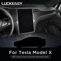 LUCKEASY Car ABS Central Control Instrument Decorative Patch For Tesla Model X 2017-2020 Decoration Protection 3Pcs/Set