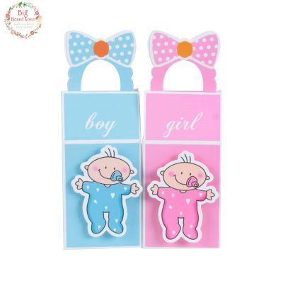 Big Heard Love 12pcs Baby Boy And Girl Baby Shower Candy Box Birthday Party Gift Box Party Decoration Kinds Party Favors Decor
