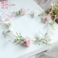 Floral Rattan Corolla Girls Headband 2022 Flower Child Adult Crown Headdress Bride Bridesmaid Wedding Headpiece Headband