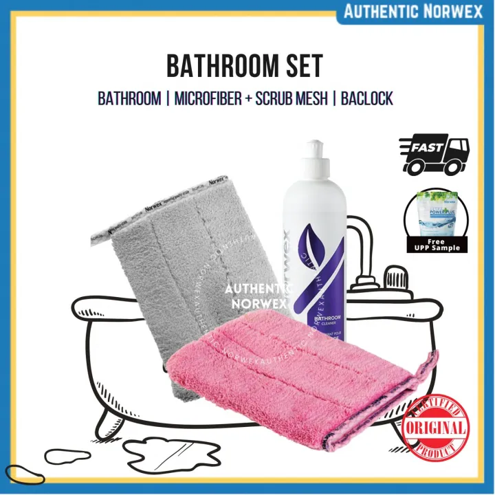 CLEARANCE Norwex Toilet Bathroom Scrub Mitt bathroom cleaner set
