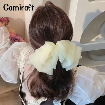 Camiraft กิ๊บติดผมโบว์แบบหลายชั้น,กิ๊ฟหนีบผมโบว์ติดผมสำหรับผู้หญิงหญิงสาวน่ารักสไตล์เจ้าหญิงเครื่องประดับผม