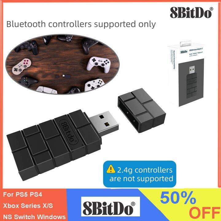 ตัวรับสัญญาณบลูทูธไร้สายยูเอสบี8bitdo-สำหรับคอมพิวเตอร์พีซี-nintendos-สวิตช์จอยเกมส์บลูทูธตัวแปลงที่จับอแดปเดตอร์