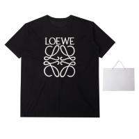 LOEWE เสื้อยืด2023สำหรับฤดูร้อน,เสื้อยืดแขนสั้นสำหรับผู้ชายและผู้หญิงพิมพ์ตัวอักษรคอกลมอินเทรนด์โลวีชุดคู่รักทรงหลวมเข้าได้กับทุกชุด