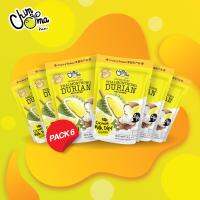 ทุเรียนอบกรอบ พร้อมกะทิดิป 100กรัม (6ซอง/แพ็ค) / Freeze-Dried Durian with Coconut Milk Dip 100g (6Bags/Pack) (ยี่ห้อ ชิมมะ, Chimma Brand)