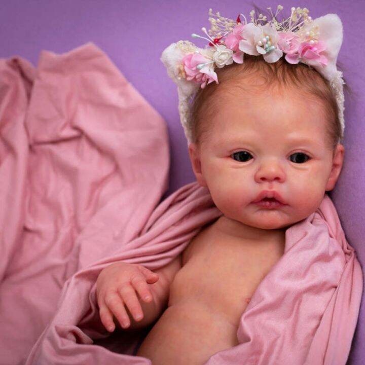 17inch Reborns Doll Kit Unpainted Babies Doll Kit with Head Full Limbs