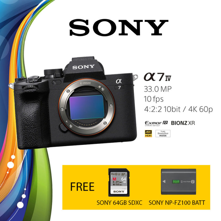 Sony Alpha A7 IV Full-Frame Mirrorless Camera - Body Only