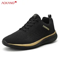 AOKANG Sneakers Couples Unisex Large Size Casual Running Mesh Breathable Lightweight Thick Sole Low Top Shock Absorbing Fashion Travel Vacation Versatile Multiple Colors