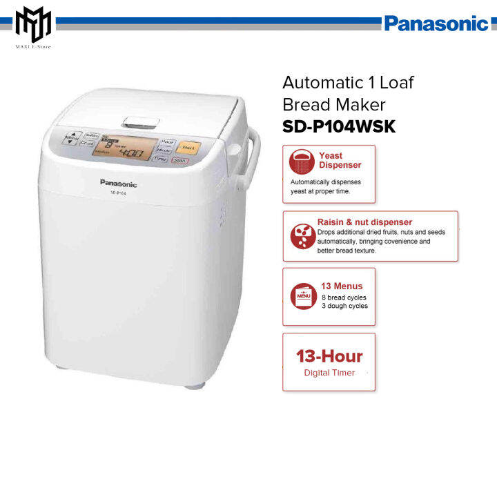 Panasonic Bread Maker SDP104 360W Auto Yeast Dispenser Lazada