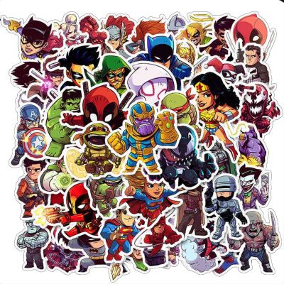 10/30/50Pcs/Set Cartoon Disney Marvel Stickers The Avengers Luggage Skateboard Guitar Laptop  Waterproof Sticker Kids Toys Stickers Labels