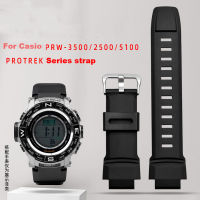 ?ราคาไม่แพงมากที่สุด?สำหรับ CASIO PRG-200 / 250 / 500 PRW-2500 / 3500/5100สายนาฬิกาเรซินซิลิกาเจลสำหรับผู้ชาย18มม.