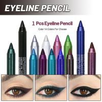 1pcs Waterproof Eyeliner Pencil Pigment Brown Black Glitter Eyeiner Pen for Women Fashion Color Eyes Makeup Cosmetics 14 Colors