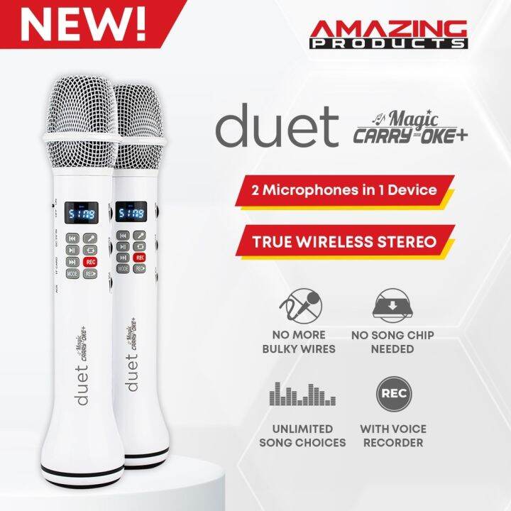 DUET Magic Carry Oke Portable Karaoke with Bluetooth Speaker Lazada PH