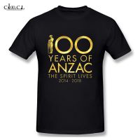 Cloocl Cotton Tshirts Anzac Day Lest We Forget 2D Printed Tee Shirts Male Cartoon Tees