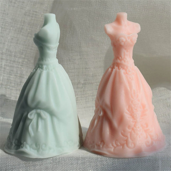 scented-candle-candle-making-tools-create-beautiful-princess-wedding-dress-designs-mousse-mold-princess-wedding-dress-aroma-candle-silicone-mold