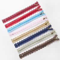 ☍☎◐ 5pcs 3 Nylon Lace Zippers For Purse Bags For DIY Sewing Tailor Craft Skirt Clothing Accessories 15/20/25/30cm Close-end Zippers