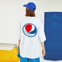 พร้อมส่ง Pepsi เสื้อเป๊ปซี่ เสื้อผ้าแฟชั่น เสื้อสกรีนลายโลโก้แบรนด์ดัง เสื้อยืดสตรีท แขนสั้นคอกลม เสื้อยืด oversize